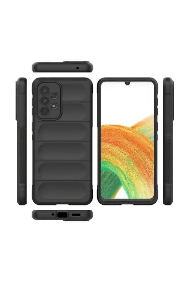 Newface Samsung Galaxy A33 5G Kılıf Optimum Silikon - Siyah resmi