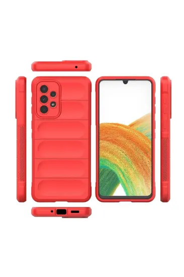 Newface Samsung Galaxy A33 5G Kılıf Optimum Silikon - Kırmızı resmi