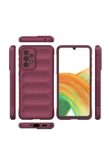 Newface Samsung Galaxy A33 5G Kılıf Optimum Silikon - Bordo resmi