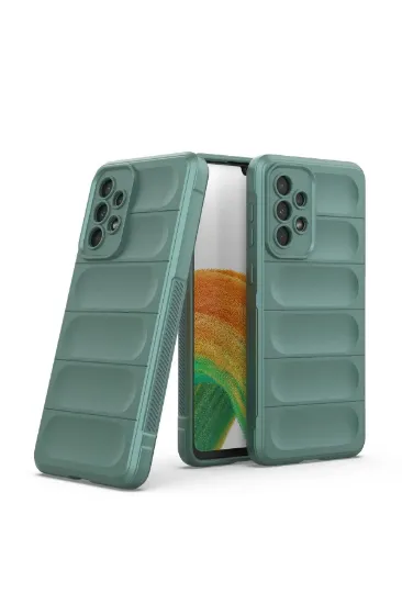 Newface Samsung Galaxy A33 5G Kılıf Optimum Silikon - Koyu Yeşil resmi