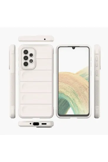 Newface Samsung Galaxy A33 5G Kılıf Optimum Silikon - Krem resmi