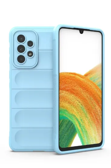 Newface Samsung Galaxy A33 5G Kılıf Optimum Silikon - Sky Blue resmi