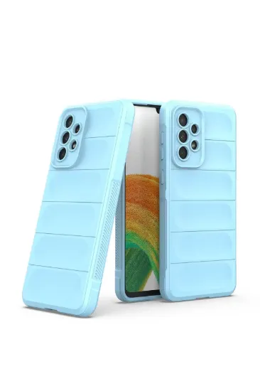 Newface Samsung Galaxy A33 5G Kılıf Optimum Silikon - Sky Blue resmi