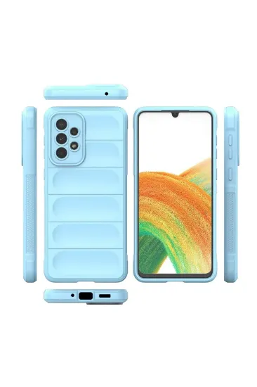 Newface Samsung Galaxy A33 5G Kılıf Optimum Silikon - Sky Blue resmi