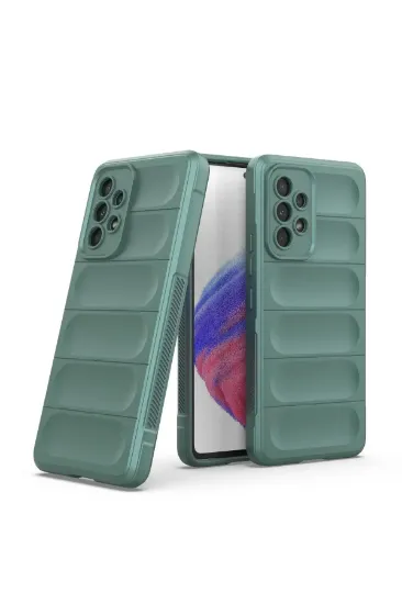 Newface Samsung Galaxy A53 5G Kılıf Optimum Silikon - Koyu Yeşil resmi