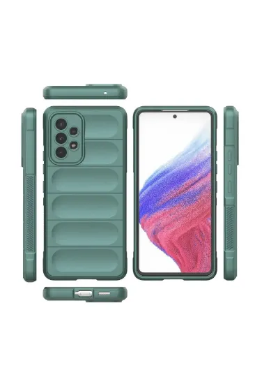 Newface Samsung Galaxy A53 5G Kılıf Optimum Silikon - Koyu Yeşil resmi