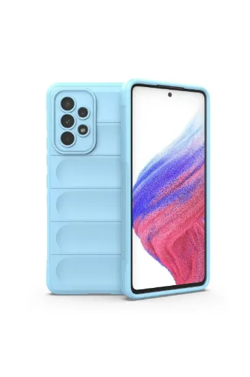Newface Samsung Galaxy A73 5G Kılıf Optimum Silikon - Sky Blue resmi