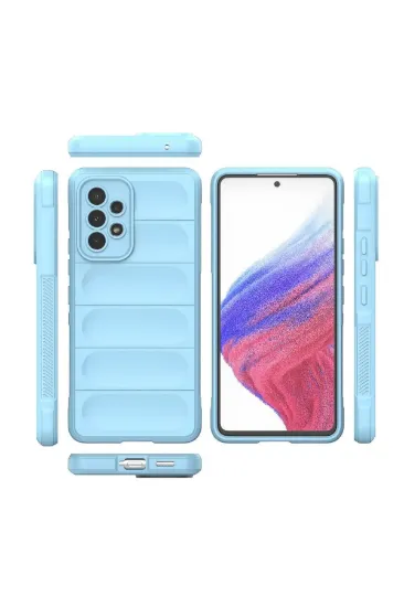 Newface Samsung Galaxy A73 5G Kılıf Optimum Silikon - Sky Blue resmi