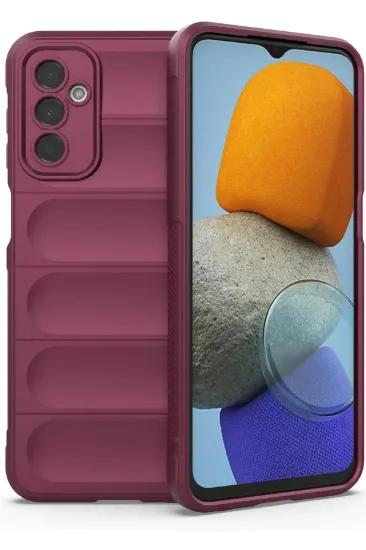 Newface Samsung Galaxy M23 Kılıf Optimum Silikon - Bordo resmi