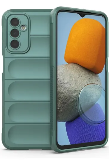 Newface Samsung Galaxy M23 Kılıf Optimum Silikon - Koyu Yeşil resmi