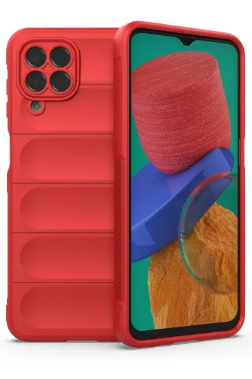 Newface Samsung Galaxy M33 Kılıf Optimum Silikon - Kırmızı resmi