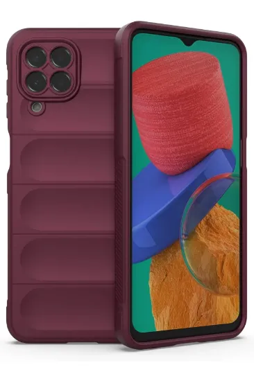 Newface Samsung Galaxy M33 Kılıf Optimum Silikon - Bordo resmi