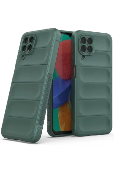 Newface Samsung Galaxy M33 Kılıf Optimum Silikon - Koyu Yeşil resmi