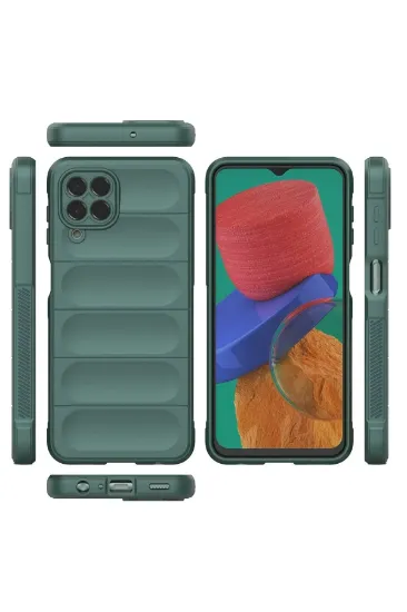 Newface Samsung Galaxy M33 Kılıf Optimum Silikon - Koyu Yeşil resmi