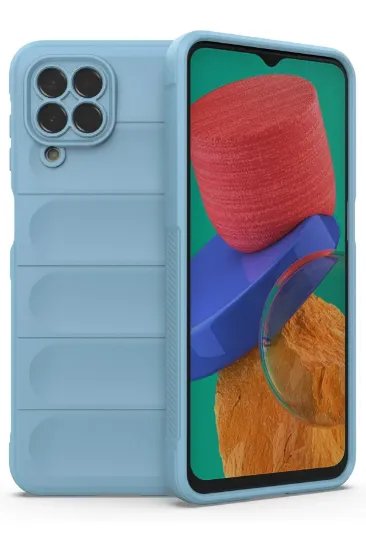 Newface Samsung Galaxy M33 Kılıf Optimum Silikon - Sky Blue resmi