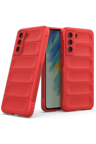 Newface Samsung Galaxy S21 FE Kılıf Optimum Silikon - Kırmızı resmi