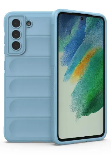 Newface Samsung Galaxy S21 FE Kılıf Optimum Silikon - Sky Blue resmi