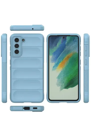 Newface Samsung Galaxy S21 FE Kılıf Optimum Silikon - Sky Blue resmi