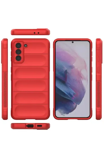 Newface Samsung Galaxy S21 Plus Kılıf Optimum Silikon - Kırmızı resmi