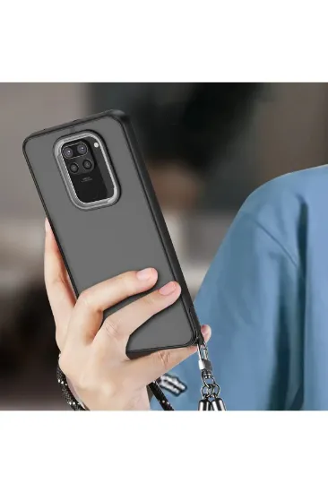Newface Xiaomi Redmi Note 9 Kılıf Elegant Kapak - Siyah resmi