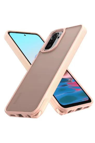 Newface Xiaomi Redmi Note 10 Kılıf Elegant Kapak - Pudra resmi