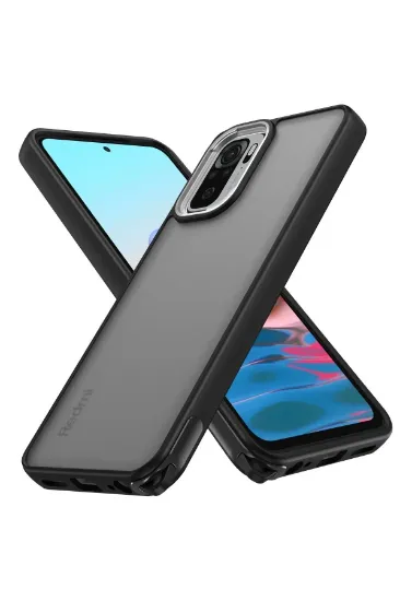 Newface Xiaomi Redmi Note 10 Pro Kılıf Elegant Kapak - Siyah resmi