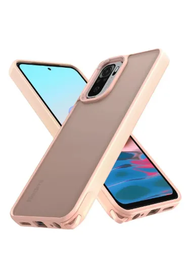 Newface Xiaomi Redmi Note 10 Pro Kılıf Elegant Kapak - Pudra resmi