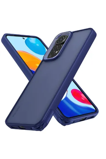 Newface Xiaomi Redmi Note 11 Kılıf Elegant Kapak - Lacivert resmi