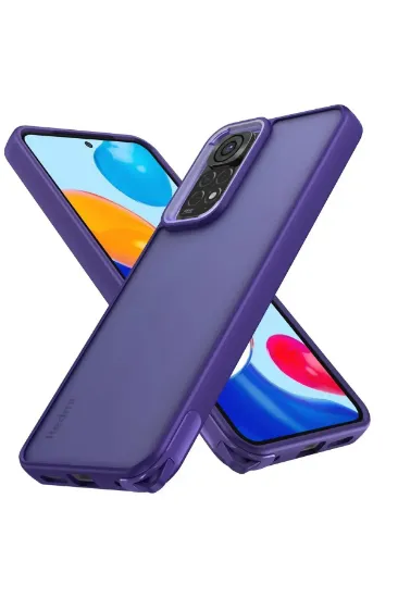 Newface Xiaomi Redmi Note 11 Kılıf Elegant Kapak - Derin Mor resmi