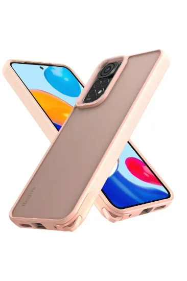 Newface Xiaomi Redmi Note 11 Kılıf Elegant Kapak - Pudra resmi