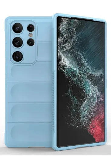 Newface Samsung Galaxy S22 Ultra Kılıf Optimum Silikon - Sky Blue resmi