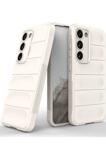 Newface Samsung Galaxy S23 Plus Kılıf Optimum Silikon - Krem resmi