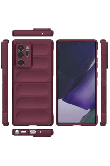 Newface Samsung Galaxy Note 20 Ultra Kılıf Optimum Silikon - Bordo resmi