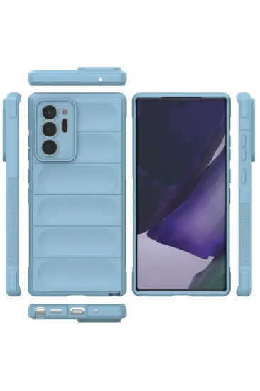 Newface Samsung Galaxy Note 20 Ultra Kılıf Optimum Silikon - Sky Blue resmi