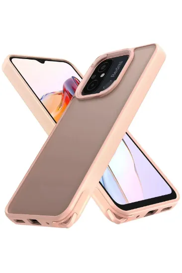 Newface Xiaomi Redmi 12C Kılıf Elegant Kapak - Pudra resmi