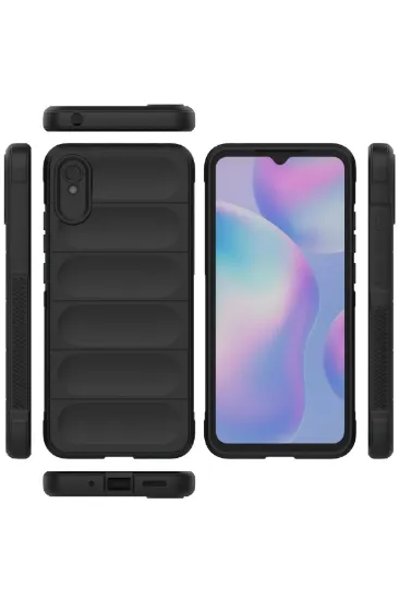 Newface Xiaomi Redmi 9A Kılıf Optimum Silikon - Siyah resmi