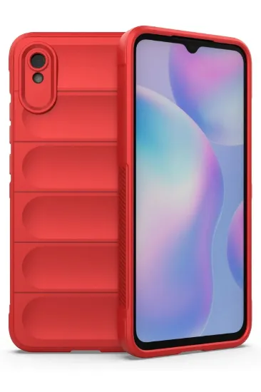 Newface Xiaomi Redmi 9A Kılıf Optimum Silikon - Kırmızı resmi