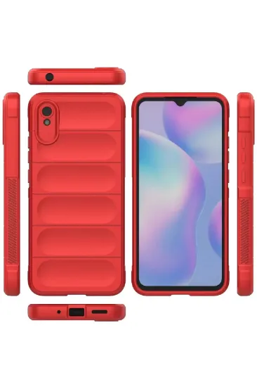 Newface Xiaomi Redmi 9A Kılıf Optimum Silikon - Kırmızı resmi