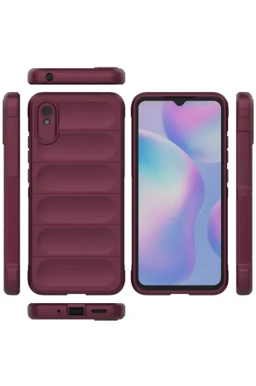 Newface Xiaomi Redmi 9A Kılıf Optimum Silikon - Bordo resmi