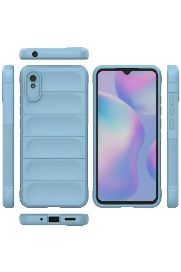 Newface Xiaomi Redmi 9A Kılıf Optimum Silikon - Sky Blue resmi