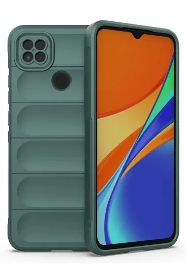 Newface Xiaomi Redmi 9C Kılıf Optimum Silikon - Koyu Yeşil resmi