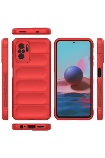 Newface Xiaomi Redmi Note 10 Kılıf Optimum Silikon - Kırmızı resmi