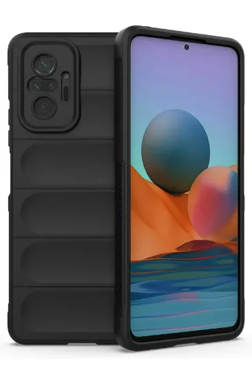 Newface Xiaomi Redmi Note 10 Pro Kılıf Optimum Silikon - Siyah resmi