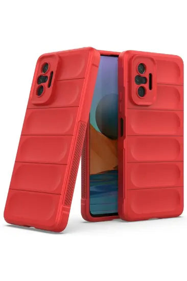 Newface Xiaomi Redmi Note 10 Pro Kılıf Optimum Silikon - Kırmızı resmi