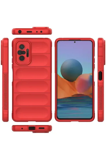 Newface Xiaomi Redmi Note 10 Pro Kılıf Optimum Silikon - Kırmızı resmi