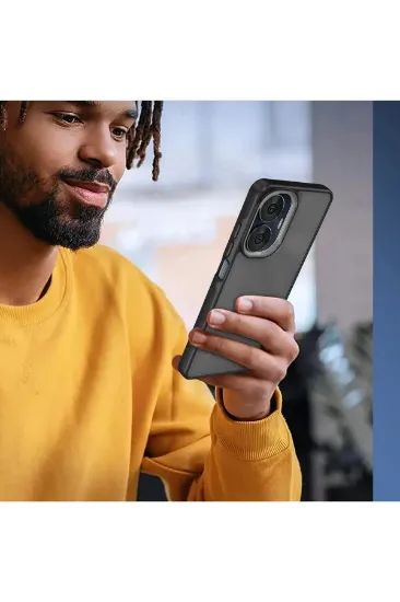 Newface Realme C55 Kılıf Elegant Kapak - Siyah resmi