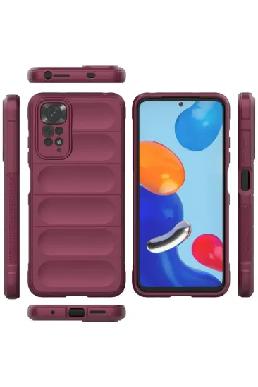 Newface Xiaomi Redmi Note 11 Kılıf Optimum Silikon - Bordo resmi