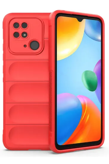 Newface Xiaomi Redmi 10C Kılıf Optimum Silikon - Kırmızı resmi