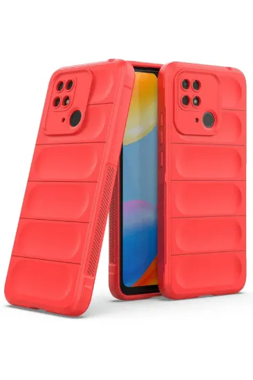 Newface Xiaomi Redmi 10C Kılıf Optimum Silikon - Kırmızı resmi