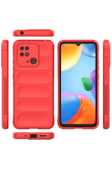 Newface Xiaomi Redmi 10C Kılıf Optimum Silikon - Kırmızı resmi